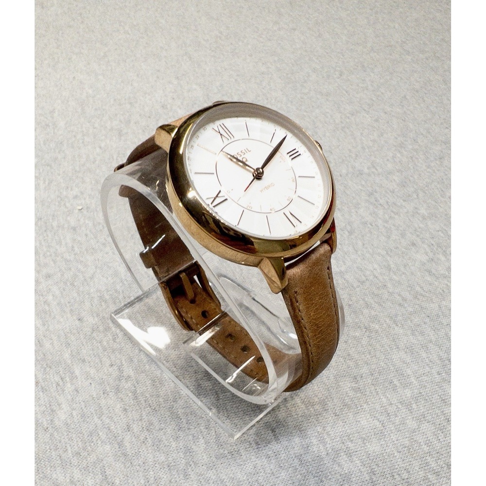 Fossil Q Jacqueline 36mm Rose Gold Case Hybrid Smart Watch New Coin Battery